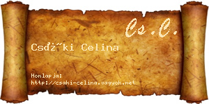 Csáki Celina névjegykártya